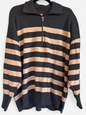 Free People costal strip pullover size small